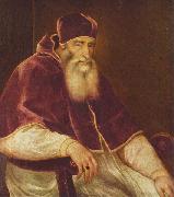 TIZIANO Vecellio Portrat des Papst Paul III. Farnese oil painting reproduction